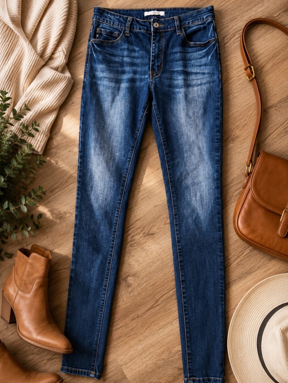 KanCan Mid Rise Skinny Jeans Women’s 9/28 Medium Wash Stretch Denim